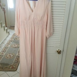 H&M Long sleeve dress  size 10, lined puff sleeves, gathered elastic waist ,,